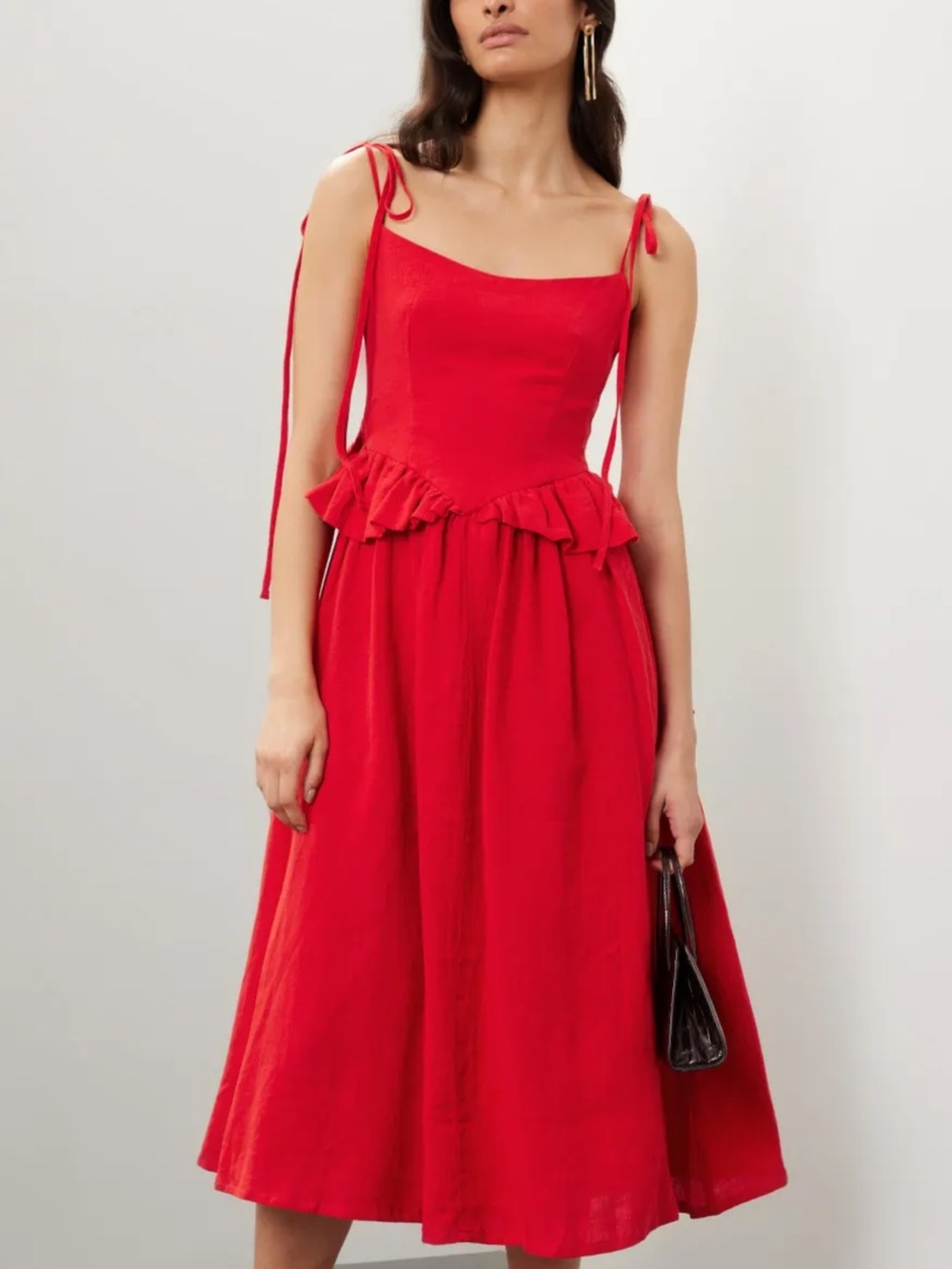 Eliza Faulkner Red Tessa Dress MSRP $410 Size XS